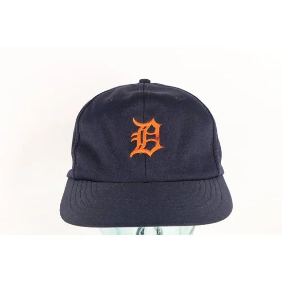 帽子 vintage 80s Detroit Tigars snapback cap VINTAGE 80s Rare Detroit Tigers Blue MLB AJD Lucky Stripes